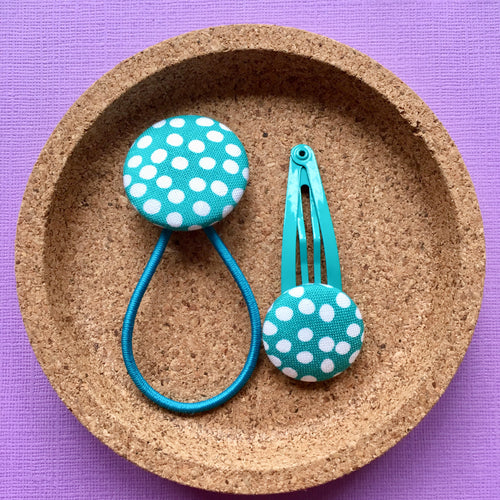 Teal Flurry Polka Dots