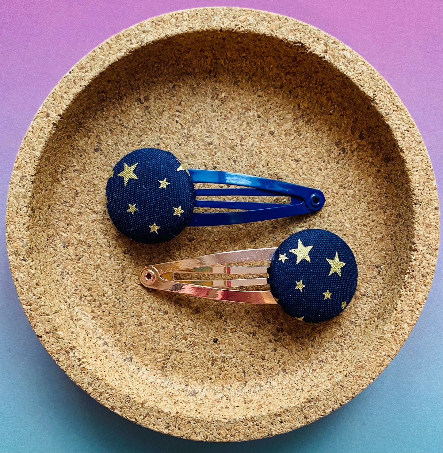 Gold Stars on Navy