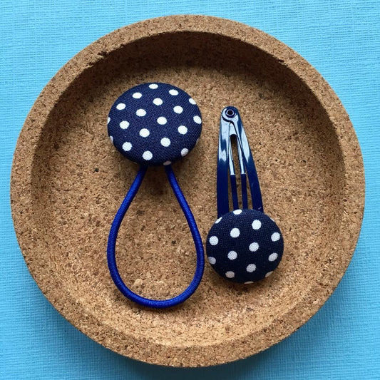 Navy Polka Dot