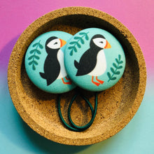 Puffins with Leaves
