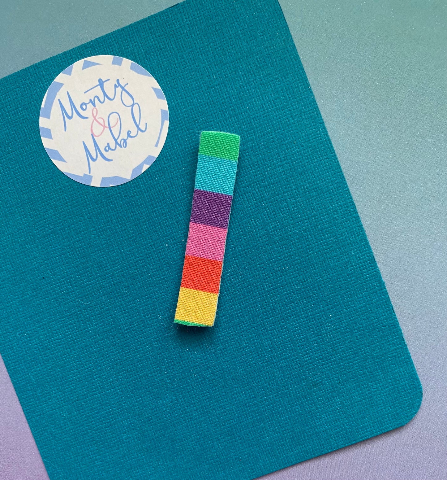 Sale: Rainbow Stripes Plain Fringe Clip