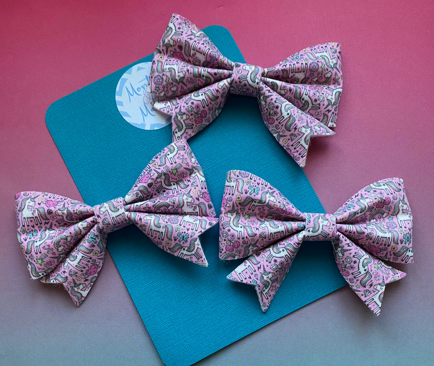 Sale: Pink Unicorn Violet Bow