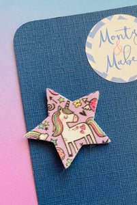 Sale: Purple Unicorn Star Fringe Clip