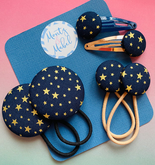 Gold Stars on Navy