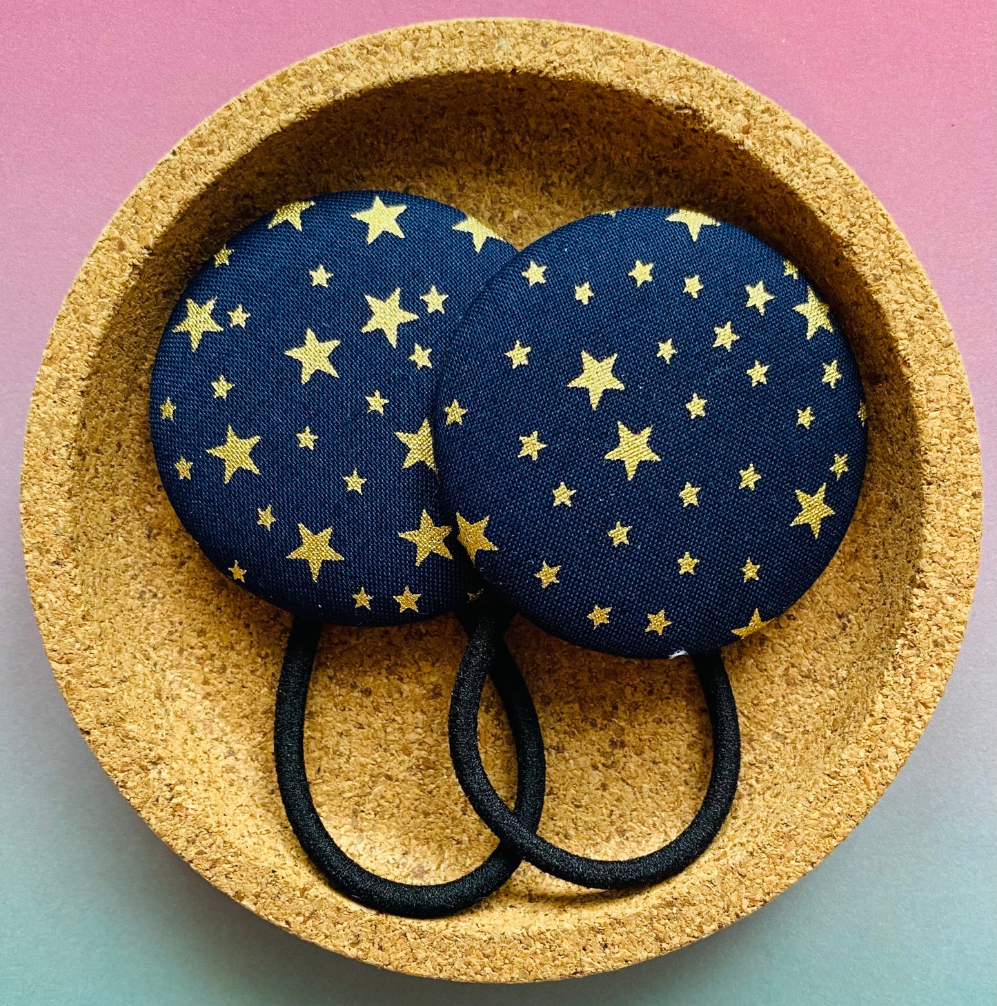 Gold Stars on Navy