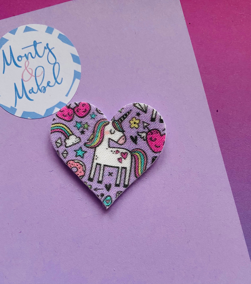 Sale: Purple Unicorn Heart Fringe Clip