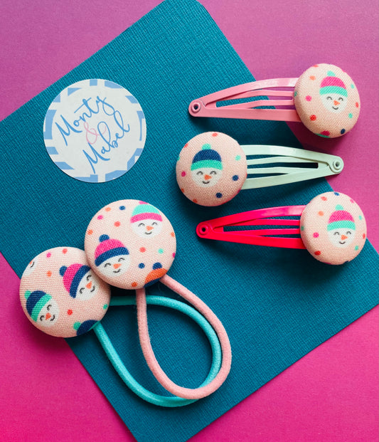 Little Colourful Snowmen (Pink)