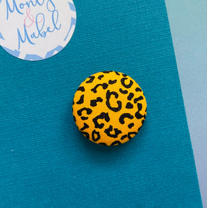 Sale: Mustard Leopard Print Small Bobble (Single)