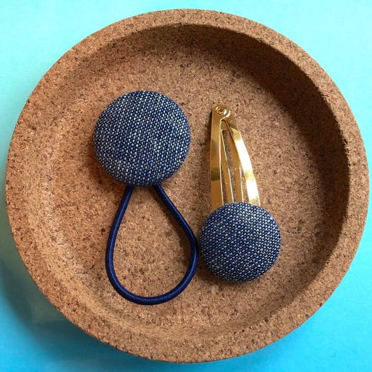 Navy Metallic Linen