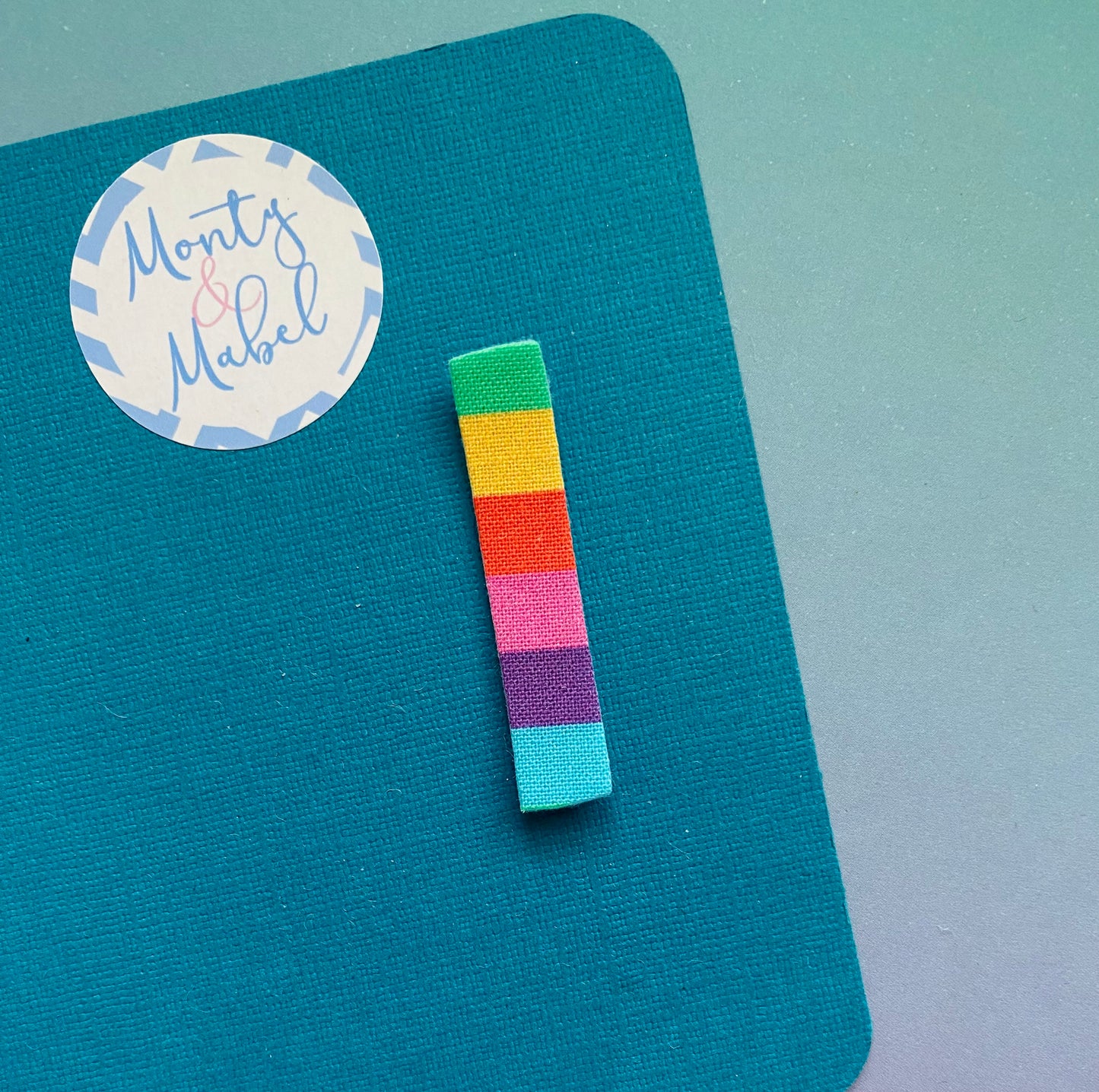 Sale: Rainbow Stripes Plain Fringe Clip