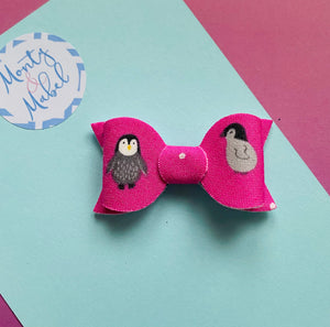 Sale: Hot Pink Penguin Small Bow