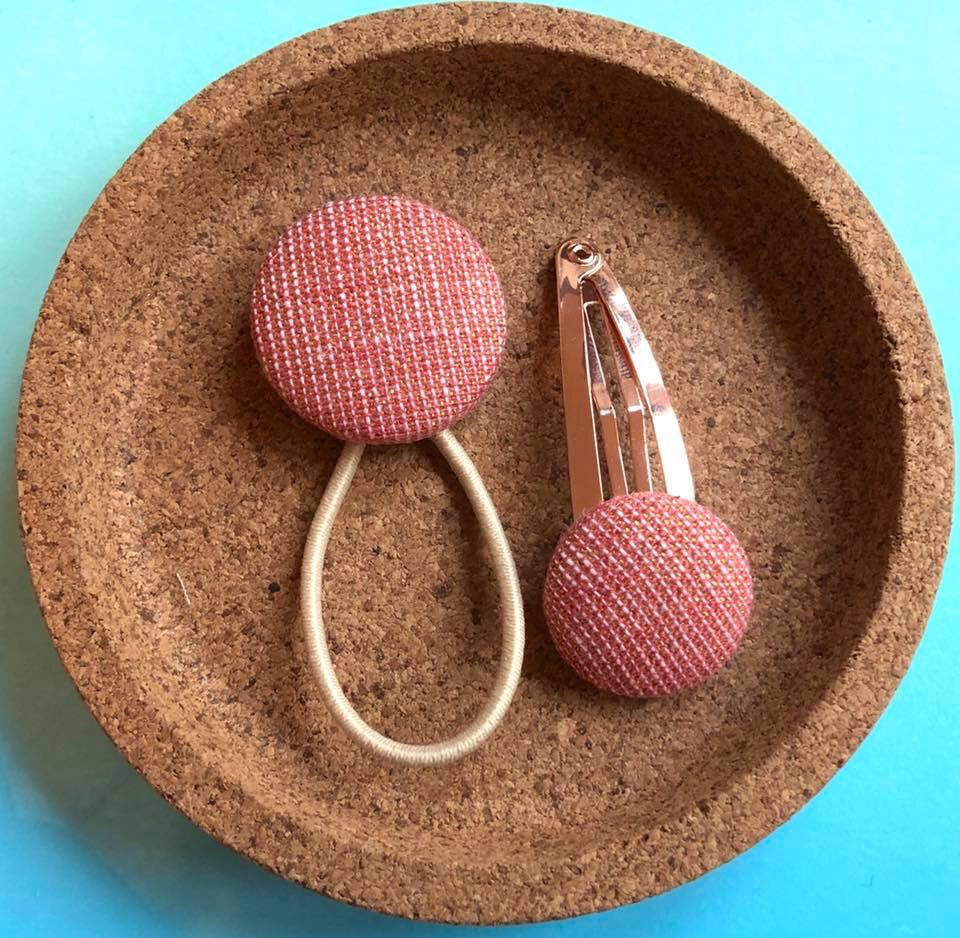 Peach Metallic Linen