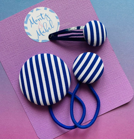 Royal Blue & White Stripes
