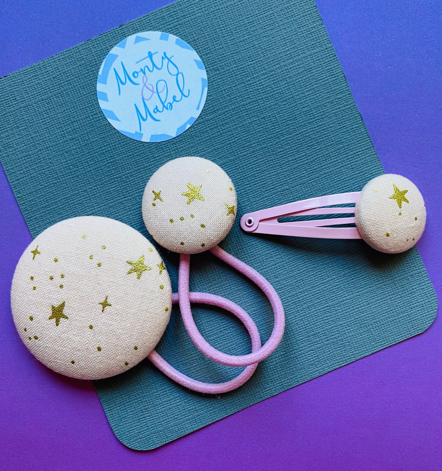 Gold Metallic Stars (Blush)