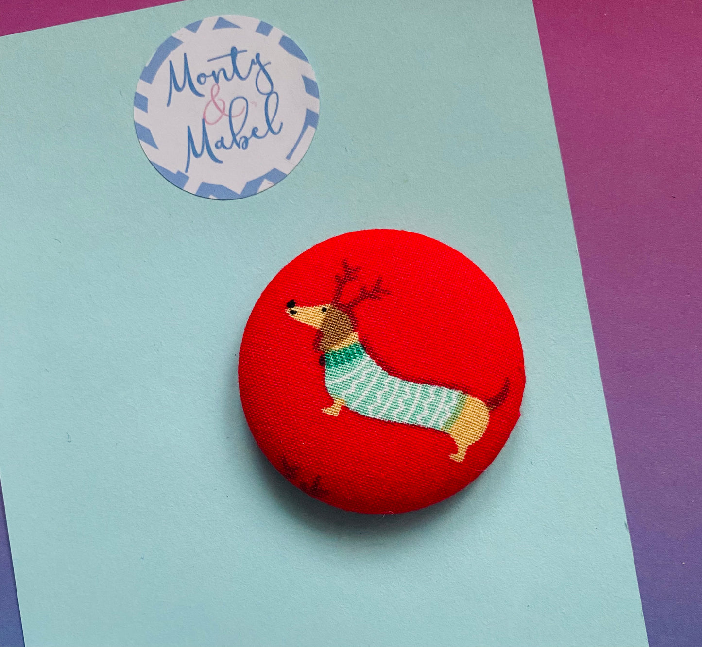 Sale: Christmas Sausage Dog Large Bobble (Single)