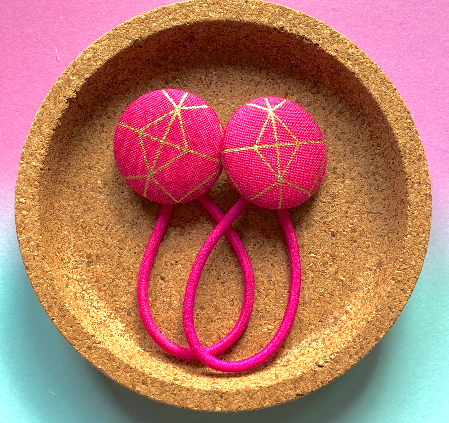 Metallic Geometric Hot Pink