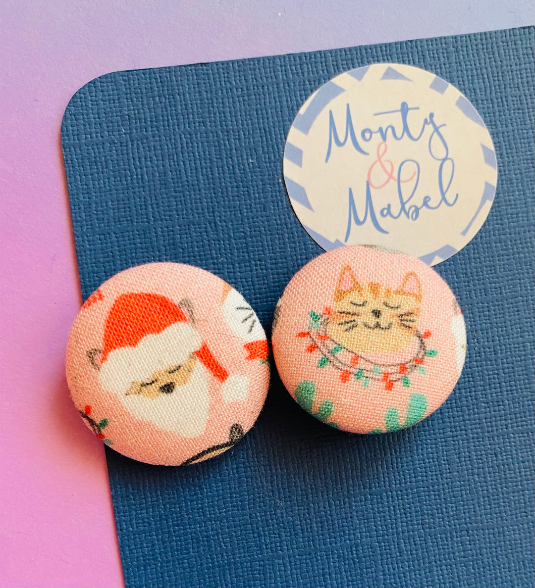 Sale: Christmas Cats Small Bobbles (Pair)