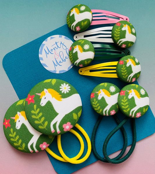 Green Floral Unicorn