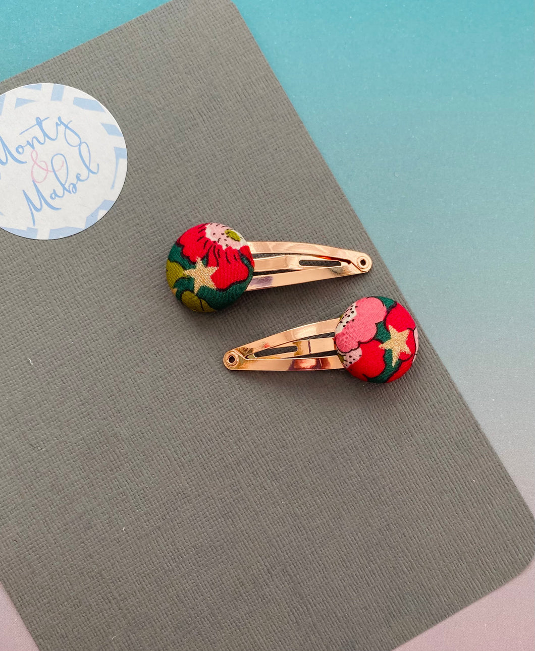 Sale: Liberty Floral Tiny Clips (Pair)
