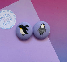 Sale: Purple Penguins Small Bobbles (Pair)