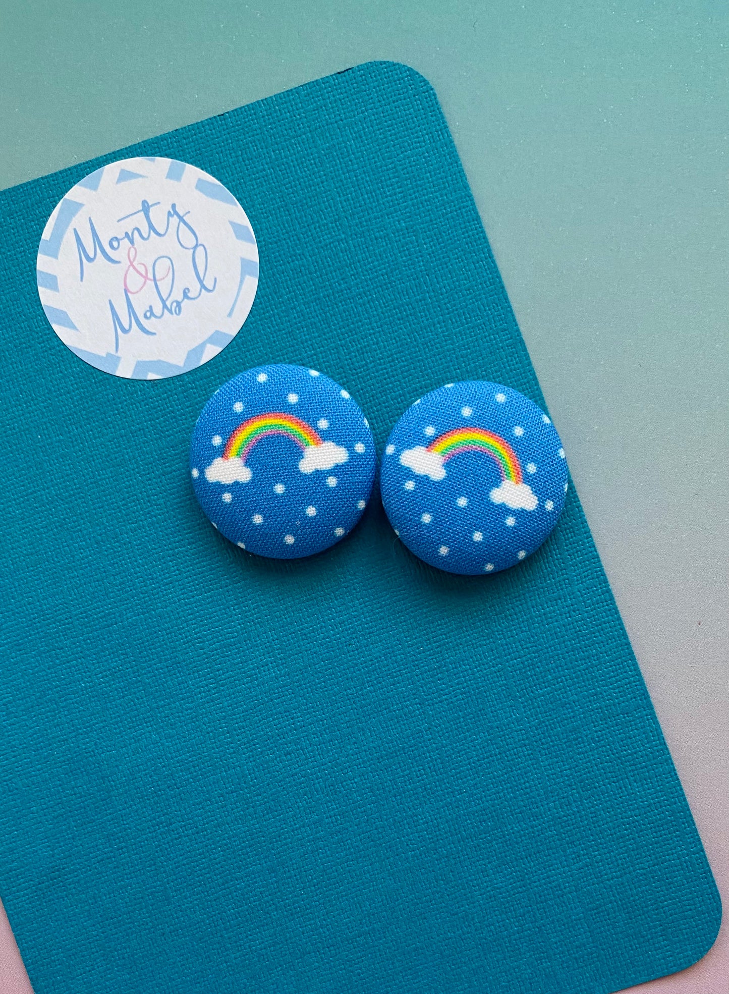 Sale: Polka Dot Rainbows Small Bobbles (Pair)