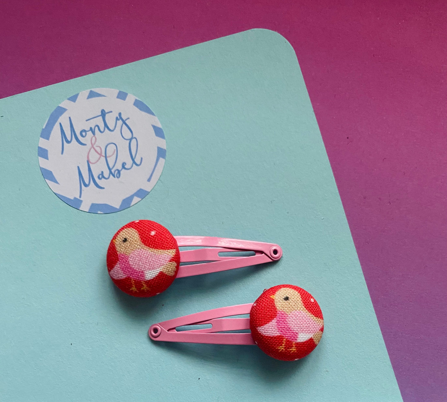 Sale: Polka Dot Robins Tiny Clips (Pair)
