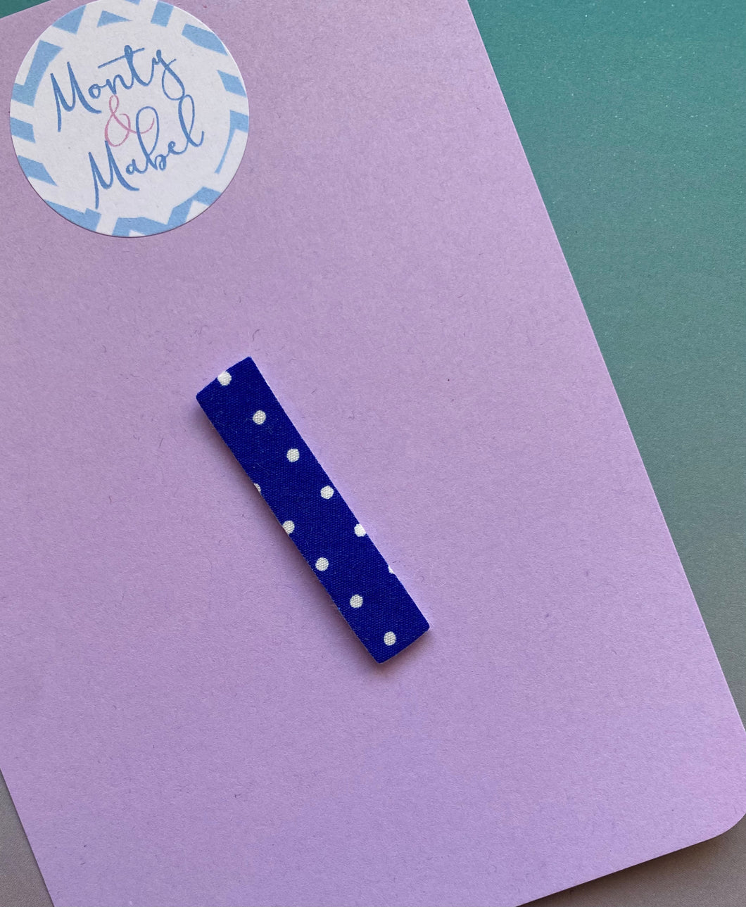 Sale: Royal Blue Polka Dot Plain Fringe Clip