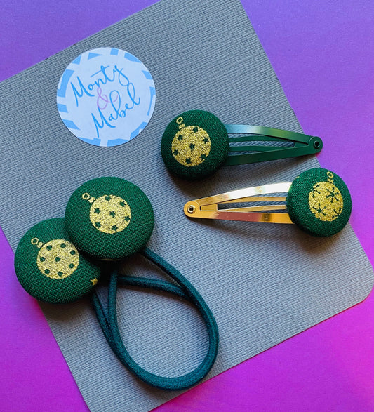 Glittery Gold Christmas Baubles