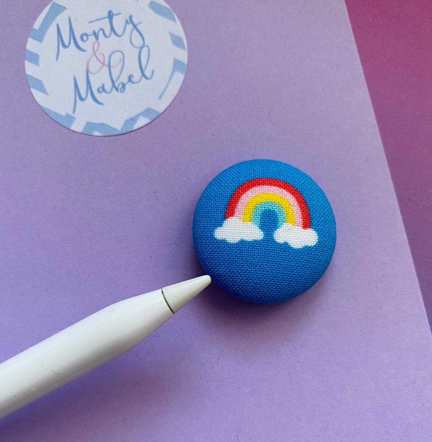Sale: *SECONDS* Blue Rainbow Small Bobble (Single)