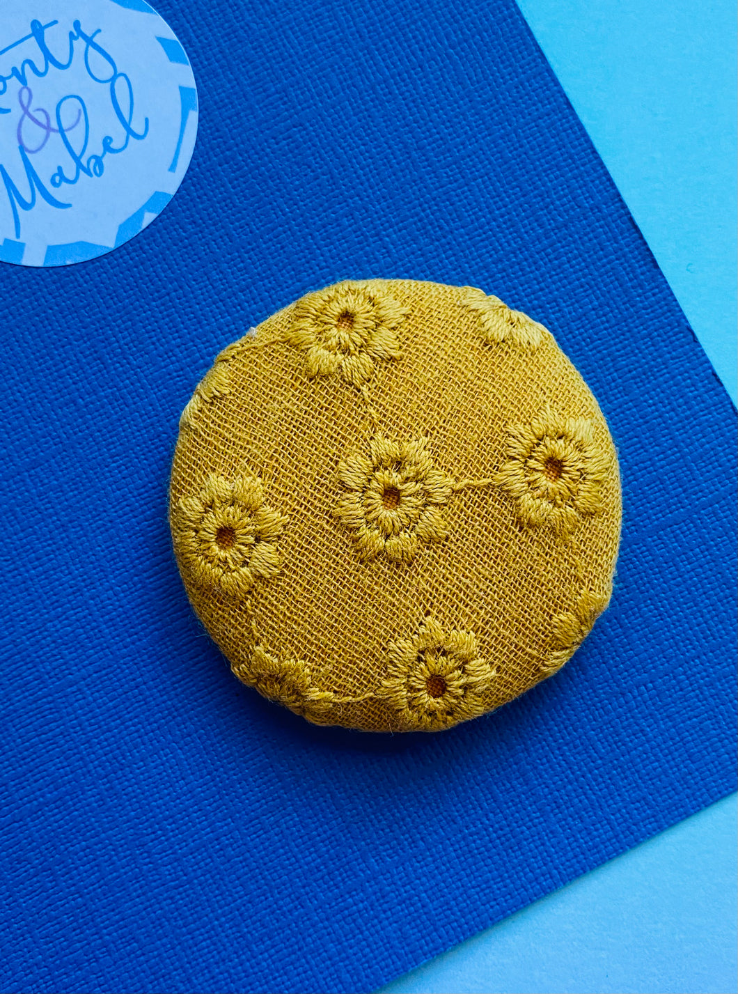 Mustard Embroidered Daisy (Bobbles Only)