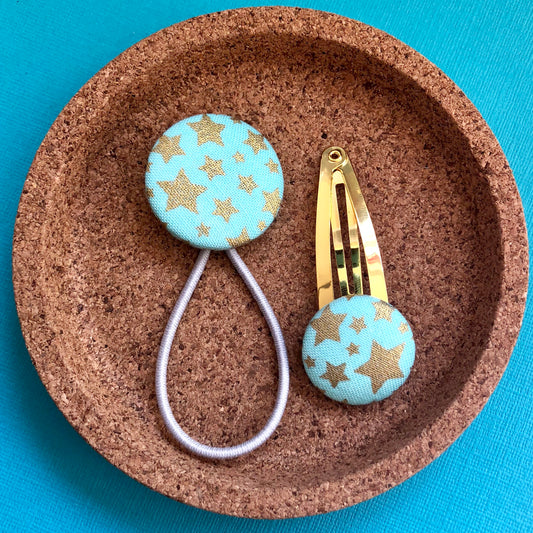 Mint & Gold Stars