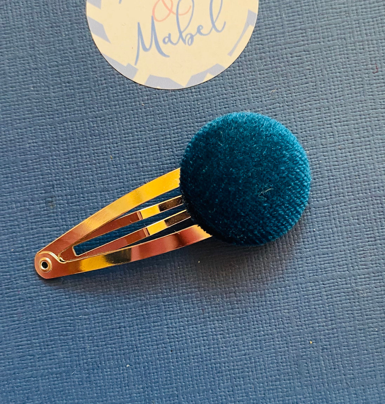Sale: Teal Velvet Standard Clip (Single)
