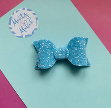 Sale: Light Turquoise Blue Glitter Small Bow