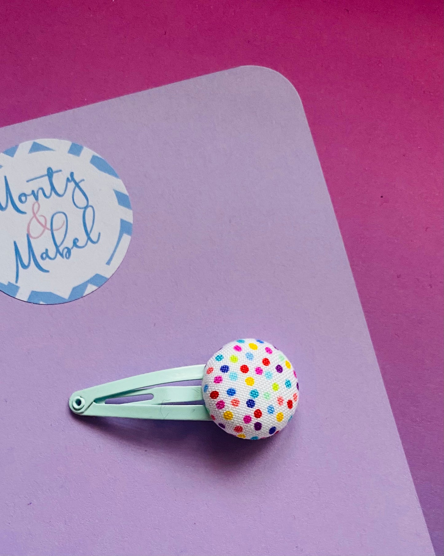 Sale: Rainbow Dots Tiny Clip (Single)