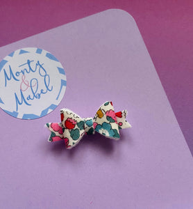 Sale: Liberty Floral Diddy Bow Fringe Clip