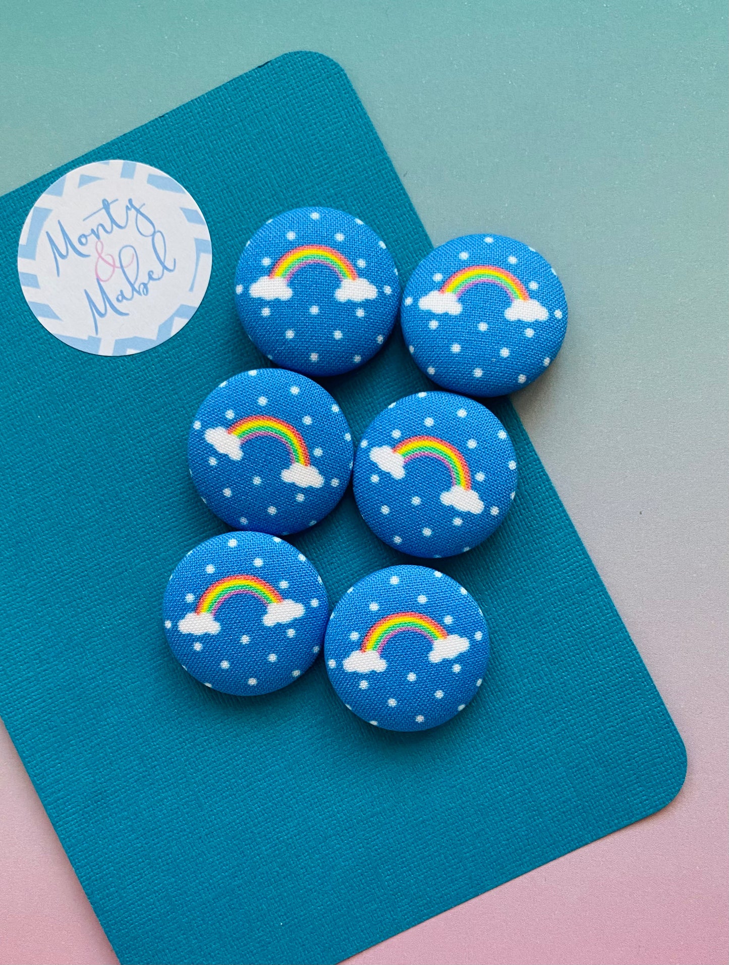 Sale: Polka Dot Rainbows Small Bobbles (Pair)