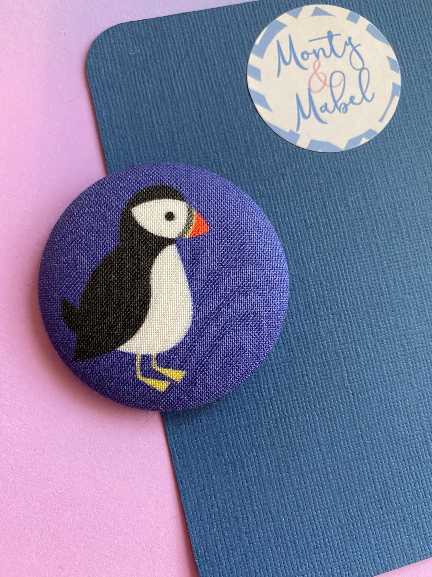 Sale: Navy Puffin Large Bobble (Single)