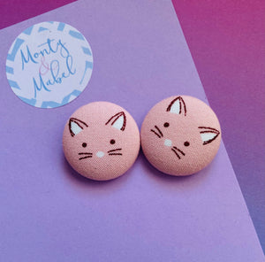 Sale: Pink Cat Small Bobbles (Pair)