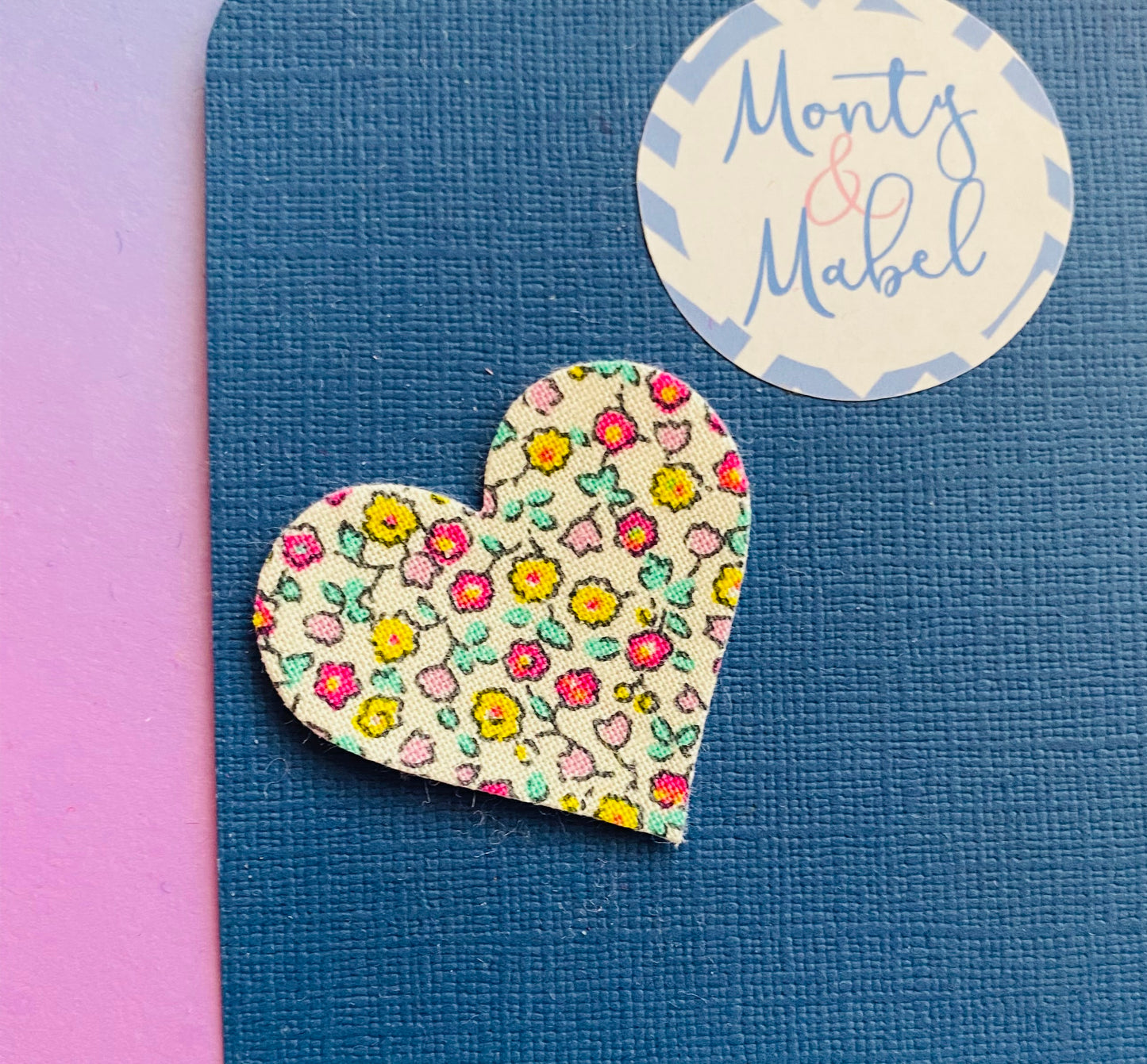 Sale: Liberty Floral Heart Fringe Clip