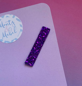 Sale: Purple Glitter Plain Fringe Clip