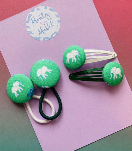 Boho Green Elephants