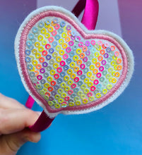 Sale: Embroidered Sequin Heart Headband