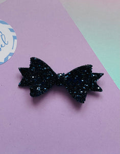 Sale: Navy Glitter Extra Small Bow