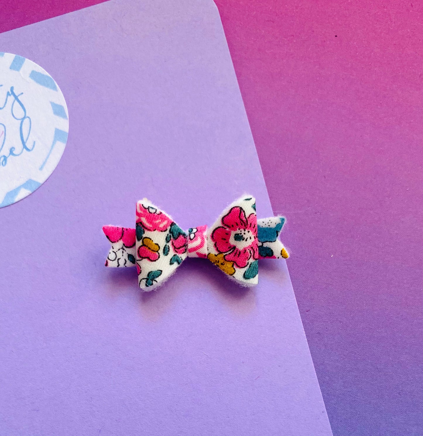 Sale: Liberty Floral Diddy Bow Fringe Clip