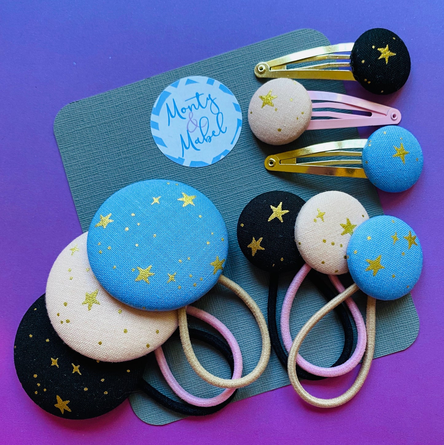 Gold Metallic Stars (Blush)