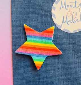 Sale: Rainbow Stripe Star Fringe Clip