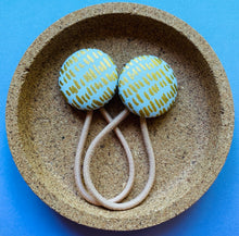 Gold Metallic Dashes On Pale Blue