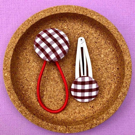 Burgundy  Gingham