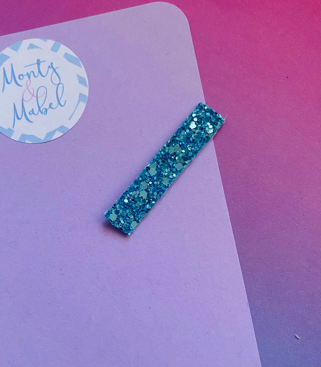 Sale: Blue Glitter Plain Fringe Clip