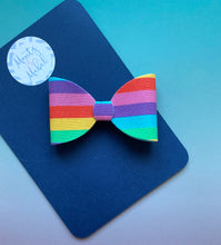 Sale: Rainbow Stripe Small Classic Bow